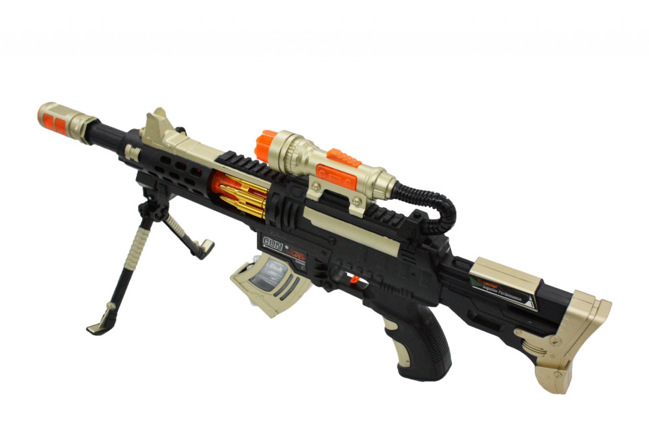 Spielzeug-Maschinengewehr mit Licht Sound MP-L2999 Polizei Kinder LED Gewehr Neu 