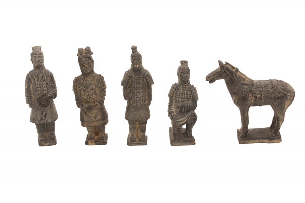 die terrakotta-armee figuren 5 teilig set